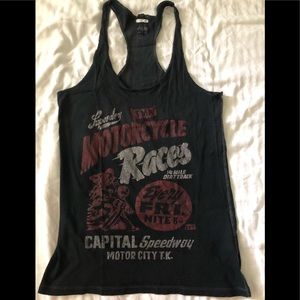 Superdry distressed tank top